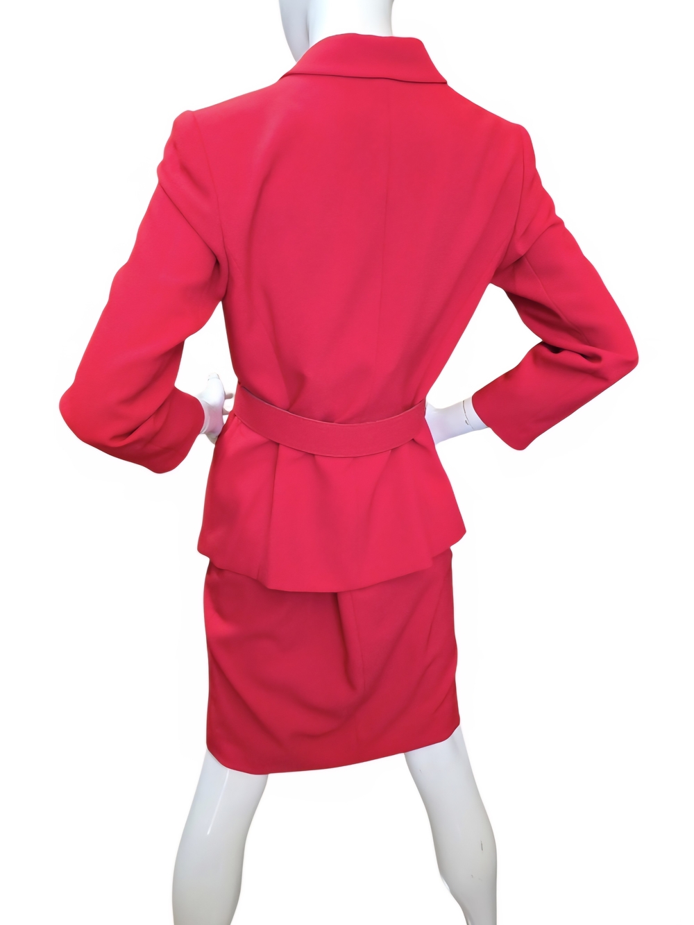 LNWOT - Tahari ASL Red Blazer & Skirt Suit Set Sz 6 - Picture 6 of 12